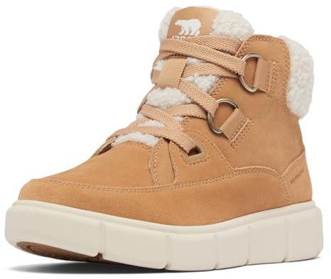 Sorel Botas Explorer III NW Lace WP, fabricación de primera calidad, cordones resistentes, comodidad suprema, ante impermeable, forro polar sintético, suelas de goma duraderas - Mujer