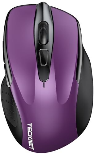 TECKNET Bluetooth Maus, 4800 DPI Kabellos Ergonomische Maus (Tri-Modi: BT 5.0/3.0+2.4G), 30 Monate Batterielaufzeit, Leise Funkmaus für Laptop PC Computer, Windows, Mac OS, Android