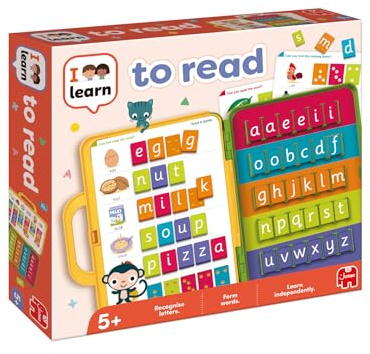I Learn to Read - Word Learning Games for Kids - Improves Letter and Word Recognition, Spelling and Vocabulary Skills - 90 Exercises, 3 Difficulty Levels and Carry Case - Ages 5 Years Plus - Jumbo