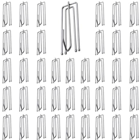 Edelstahl Gardinenhaken, 40 Stück Gardinenhaken Metall, Curtain Hooks, Vorhänge Haken Klammer Klemmhaken Gardinenhaken für Gardinen und Vorhangringe für Gardinen und Vorhangringe, Suspension