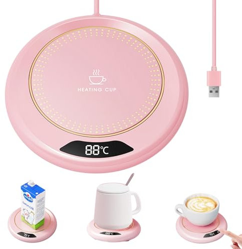 Coffee Mug Warmer, USB Powered Coffee Warmer with 3 Temperature Settings, Portable USB Cup Warmer with 8hrs Auto Shut Off, Smart Touch USB Mug Warmer for Office Home ﻿ ﻿