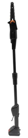 Mini motosierra de 552 W con barra telescópica de 1,25 m con batería, cortasetos, cortasetos, batería para jardín, longitud de la espada 18 cm, color negro