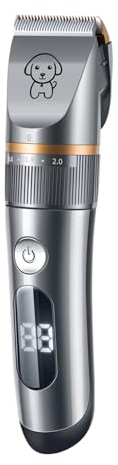 Pet Hair Trimmer Kit, Tyst Kattklippare Som Skötsel med Keramisk Bladkam 5 Hastighetskattkakare för Mattat Långt Hår 1800mAh