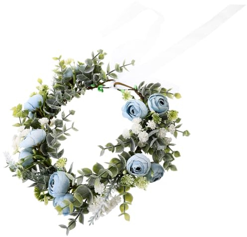 VALICLUD 1pezzi Ghirlanda per Capelli da Sposa Cercchi Etto per Capelli Realizzato Mano Copricapo Ghirlanda per Matrimonio Festa di Fidanzamento Blu Accessorio per Eventi Speciali