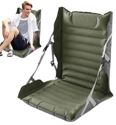 Fauteuil De Camping Gonflable Coussin de Camping Pliant avec Dossier | Siège Gonflable avec Soutien Lombaire pour Randonnée Camping Sac à Dos Plage Pêche Sport Extérieur