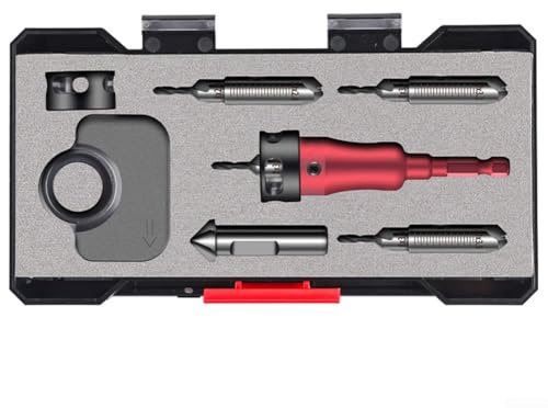 Professional Woodworking Drill Bit Set with Adjustable Depth Stop, Dual Diameter Countersink Blades and Chamfer Cutter for Smooth Finishing on Multiple Materials