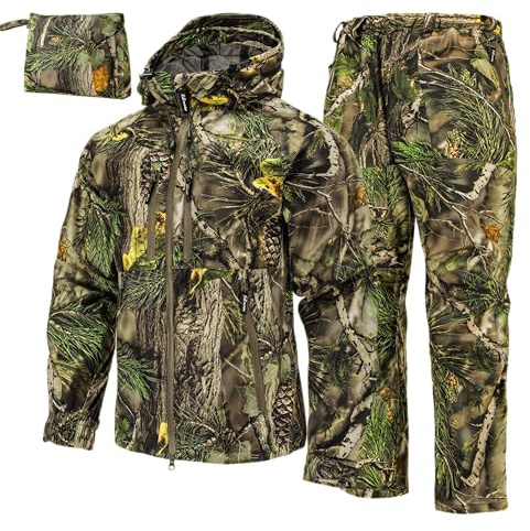 Full mundur Veste de chasse, pantalon de chasse, imperméable, coupe-vent, combinaison de pluie