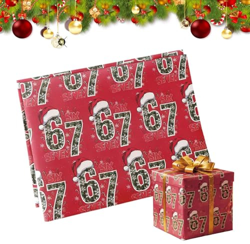 Julklappspapper 76x51 cm Inpackningspapper | Siffermönstrade Julpapper Till Buketter Bröllop Födelsedag Dekoration Tillverkning