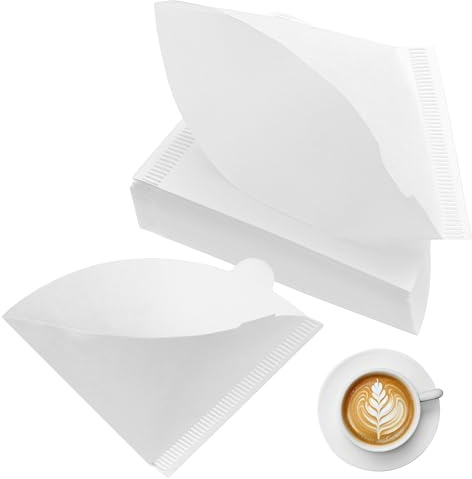200 Filtros Café Papel Tamaño 01 Forma V Cónico 1-2 Tazas Sin Blanquear