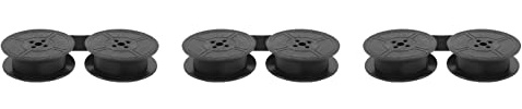 Mokamika 3-pack skrivmaskin, färgband, Twin spole, skrivmaskin, färgband, dubbel spole, färger, pack, bläckdel för de flesta skrivmaskiner (svart)