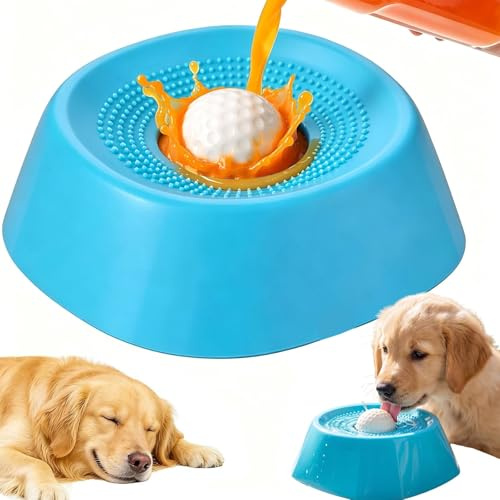 JinRui-T Ciotole per cani con alimentazione lenta per leccare liquidi, palla da leccare il cane, ciotola per leccare il cane, sollievo dallo stress, giocattolo per leccare cuccioli di yogurt per razze