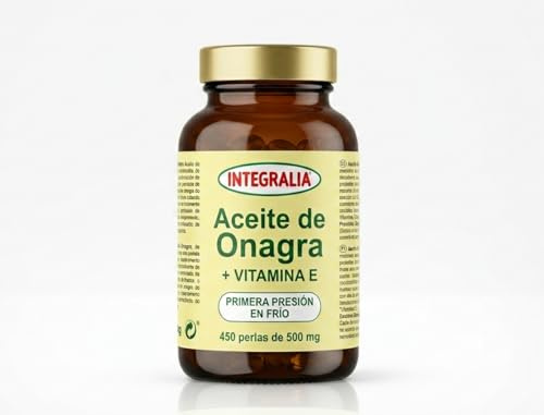 Integralia Aceite de Onagra 450 Perlas | Presión en Frío | Rico en Omega-6 y GLA | Suplemento Herbal