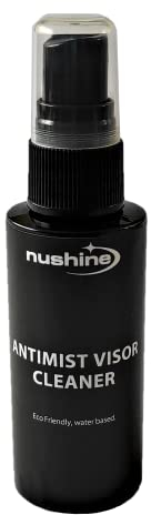 Nushine Anti-mist/Anti-fog Visor Cleaner 50ml Ecofriendly, Water Based and Solvent Free. Works on Motorcycle Helmets visors, Safety Helmets, Glasses, Goggles and Mirrors