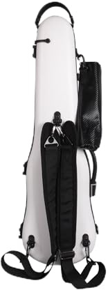 Étui pour Violon 4/4 à Coque Rigide en Fibre de Carbone Mixte Blanc Clair