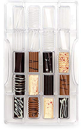 DECORA 0050141 SCHOKOLADENFORM FANTASY-ZYLINDER 33X16X8HMM 200X120X22MM, Klar, Hell