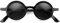 LONDON MOLE Eyewear | Moley Sonnenbrille | Runde Brille | Modemarke | UV400 Schutz | Herren Damen Unisex | Federscharniere |, Retro (Schwarz glänzend und schwarz)