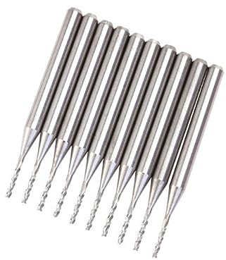 Mobestech 10stücke Hartmetall Pcb Endfräser Für Cnc Präzise Fräswerkzeuge Für Leiterplatten Und Modellbau