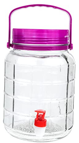 Zerodeko Bocal Verre Pour Fermentation De Légumes Avec Robinet Capacité Pour Conserver Les Aliments Frais Et Préparer Des Boissons Artisanales