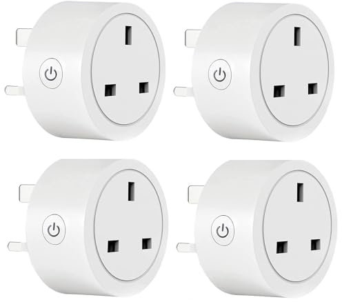 UseeLink WIFI Smart Plug Work that with Alexa (Echo, Echo Dot), Google Home, IFTTT, Remote Control and Timer Function, WiFi Outlet, Wireless Smart Socket, No Hub Required (WIFI-4packs)