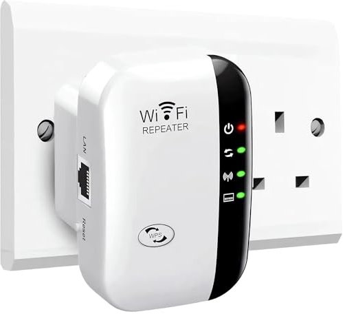 2025 Neu WLAN Repeater WLAN Verstärker 300Mbit/s 2,4GHz WiFi Booster mit Repeater/Router/Access Point Modus,Einfache Einrichtung,WiFi Range Extender Mit LAN/WAN Port