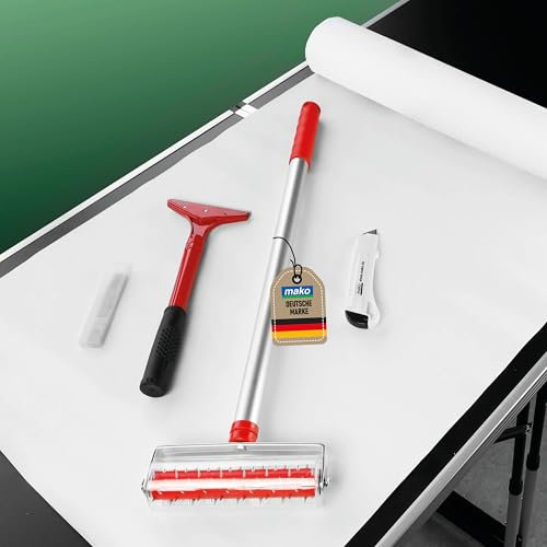 mako PROFI Tapezierset – Präzises Tapezierwerkzeug zur Tapetenentfernung mit Teleskop-Stachelwalze, Tapetenschaber, zusätzlich 5 Ersatzklingen und ein Cuttermesser, 4-teilig