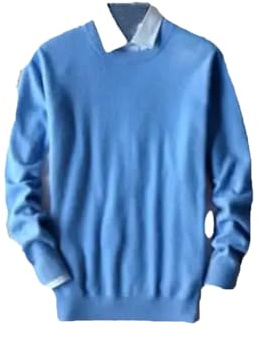 Maglione da uomo classico pullover da uomo maglione in cotone misto cashmere caldo jersey maglione da uomo, Azzurro, XL