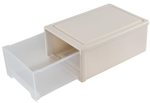 Neadas Cajones de almacenamiento apilables de plástico de 13 L, cajón apilable de plástico, 1 paquete