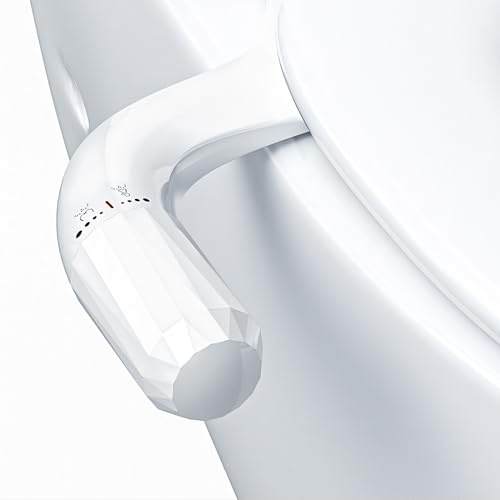 Bidet per WC Acqua Fredda, Bidet Portatile per WC Non Elettrico Pressostato regolabile Sottile Bidet Doppio ugello autopulente retrattile adattatore per bidet per WC Facile Installazione a Casa