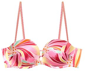 YAMAMAY - Bikini Parte Alta, Super Push-up con Ferretto, Spalline removibii, Donna, Hadria, Multicolore, Stampa Floreale