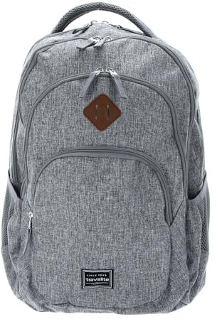 travelite zaino bagaglio a mano, zaino per laptop 15,6 pollici, BASICS, zaino da giorno, zaino con molti scomparti, 45 cm, 22 litri