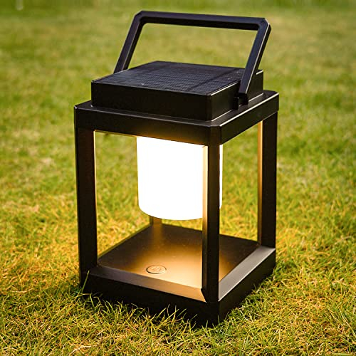 Rafrtcl Outdoor Table Lamp,Touch Control Solar Lamps Indoor Rechargeable Lanterns,3-Level Brightness LED Lantern ,Solar Camping Lantern Outdoor Waterproof Lamp for Patio