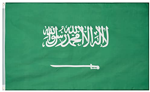 MUWO Flagge Nations Together 90 x 150 cm Nationalmanschaften, doppelseitige Gartenflagge, wetterfeste Fanflagge, Fußballflagge Polyester Länderfagge Deutschland mit Ösen (Saudi-Arabien)