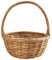 Creative Home Osterkorb Kleiner Weidenkorb mit Henkel | Klein 22 x 22 x 26 cm (+/- 2 cm) | Handgeflochtener, Geschenkkorb, Obstkorb, Bügelkorb | Naturfarbe | Osterkörbchen