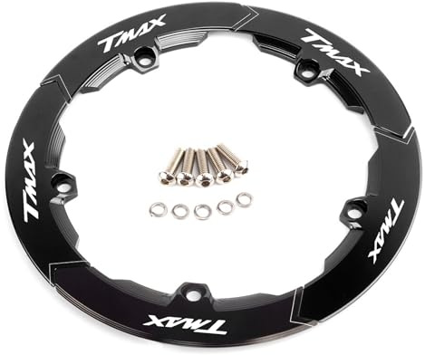 Accesorios de motocicleta para Yamaha TMAX 530 TMAX530 SX DX 2017 2018 2019 TMAX 560 2020 2021 2022 2023 2024 2025 TECH MAX Tmax560 Cubierta protectora decorativa de disco de cadena de moto (Negro)