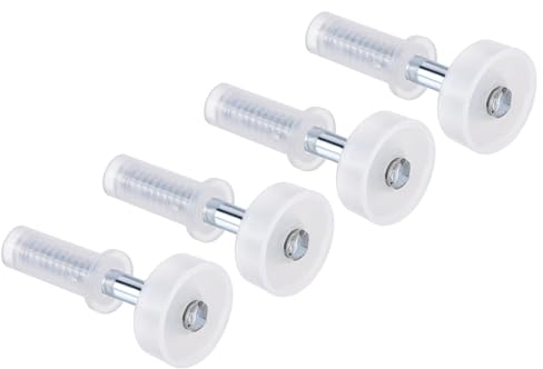 sourcing map Quincaillerie pour Porte Pliante, Lot de 4 Roulettes de Guidage Supérieures pour Porte Pliante, Kit de Réparation pour Quincaillerie de Porte Pliante de Placard, Couleur Argent