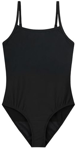 CityComfort Bañador Menstrual Niña y Adolescentes para Traje de Baño Tirantes Ajustables Protección Absorbente UPF 50+ (Negro, 13-14 Años)