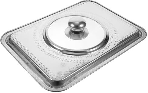 DECHOUS Coperchio Per Vassoio Per Pesce in Acciaio Resistente 36x27 Cm Copertura Multiuso Antipolvere Antiscottatura Per Barbecue e Cucina Domestica