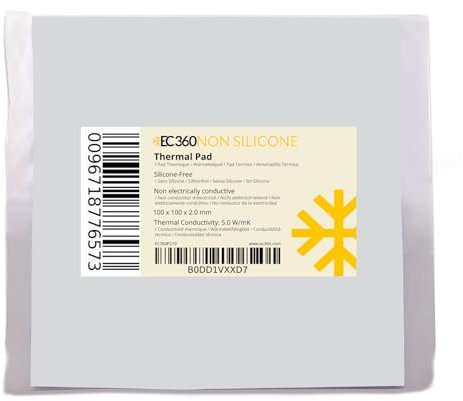 EC360® Non Silicone 5 W/mK Wärmeleitpad (100 x 100 x 2.0 mm)