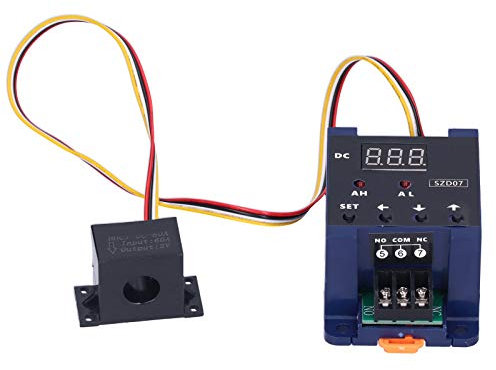 YWBL-WH Amperímetro Digital DC con Sensor Hall, Medidor de Corriente de Alta Precisión con Protección Sobrecarga y Salida de Alarma Relé