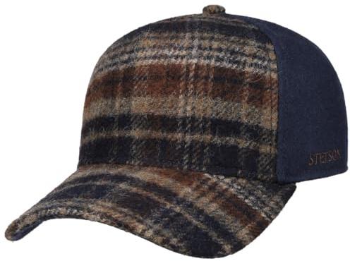 Stetson Wool Trucker Cap Herren Karomuster Baseballcap dunkelblau One Size