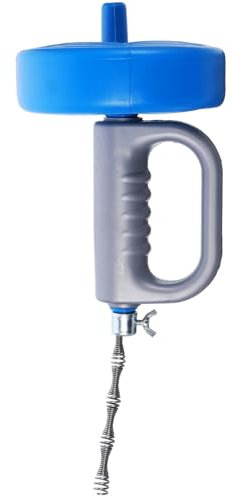 Angoily 1Pc Dispositif De Nettoyage De Tuyau D'Égout Spirale Tuyau De Vidange Grabber Outil Tarière Draino Bol Nettoyants Abreuvoir Forage À La Main Outil De Dragage Plastique Bleu