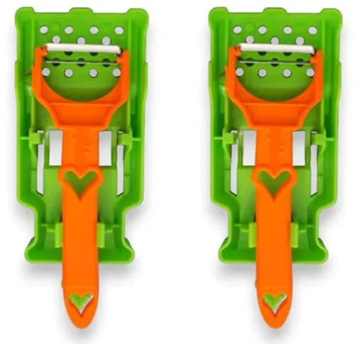 Sxmrmnx 2 peladores, rebanadores, kit de pelador múltiple, pelador de frutas para el hogar, para cocina, cortador de verduras y frutas, pelador de cuchillos múltiples