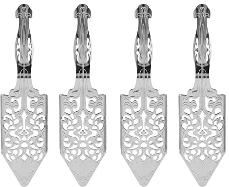 Reinscer 4 Pieces Absinthe Spoons, Stainless Steel Absinthe Cocktails Spoon Making Kit Gothic Absinthe Fountain Spoon Dripper