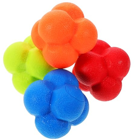 UPKOCH Balones de Reacción Hexagonales 4 Piezas para Entrenamiento de Reflejos y Agilidad, Ligeras y Portátiles, Ideales para Atletas y Niños en Interiores