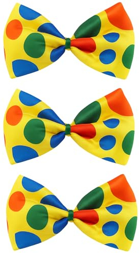 FNA FASHIONS Vibrant Jumbo Clown Bow Tie - One Size Fits Most - Perfect Accessory for Parties, Costumes & Fun Events