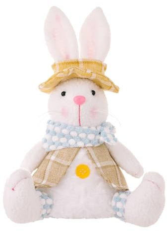 Lapin en peluche avec lumière LED : veilleuse lapin de Pâques pour enfants