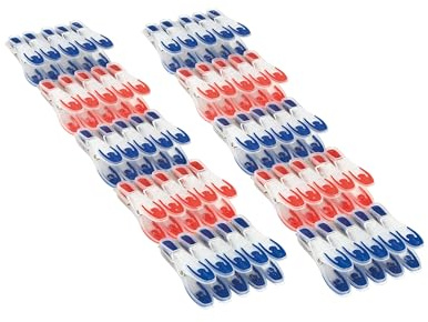 Leifheit Wäscheklammer 50er Set mit extra weicher Komponente, Klammern mit angenehm breiter Fläche zum Zudrücken, optisch ansprechende Wäscheklammern