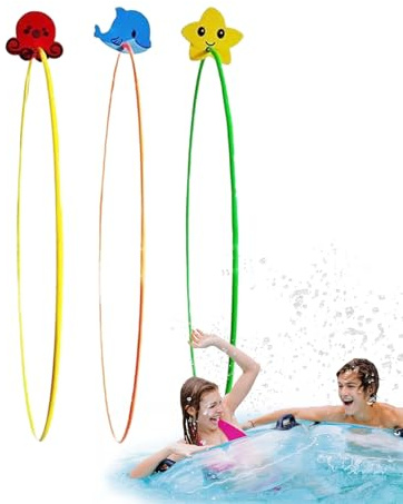 Swim Thru Rings Juguetes, Juguetes de la Piscina Anillos de Buceo - 3X flotantes para niños | Anillos de Buceo de Alta Estabilidad para Entrenamiento, Fiesta de natación en Agua
