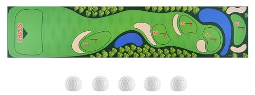 Desktop Curling-bowlingspel – 7,48 x 34,65 tum, trippel vikbar multiplayer-matta | Kartong-PP-set – kartong-flerspelare-golf-curling-bowlingmatta för barn, tonåringar, vänner, familjekul
