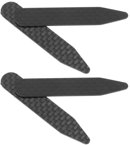 Ipetboom 2 Paia Ferma-colletto in Fibra di Carbonio per Camicie da Uomo, Stecche Metalliche Modellatrici per Colletto, Supporto Rigido Antideformazione per Abbigliamento Formale Elegante